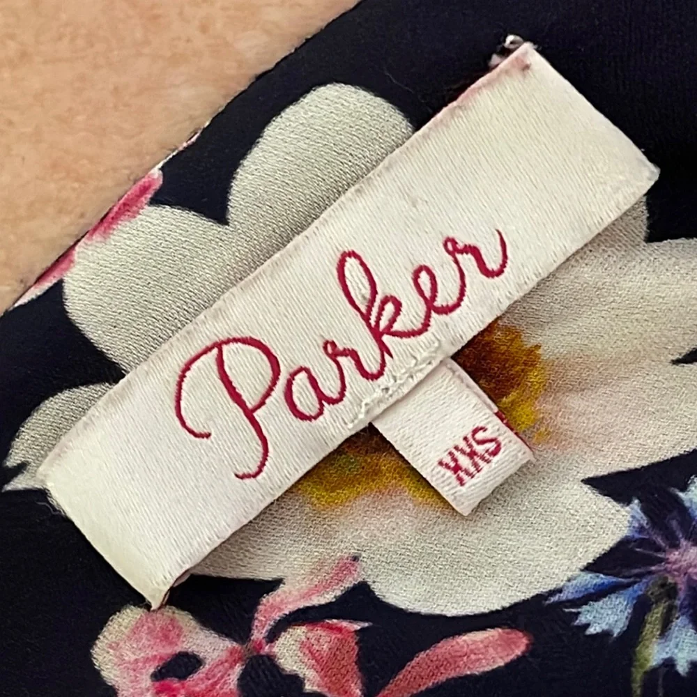 Parker Silk  Floral Dress Size XXS - Picture 5 of 6